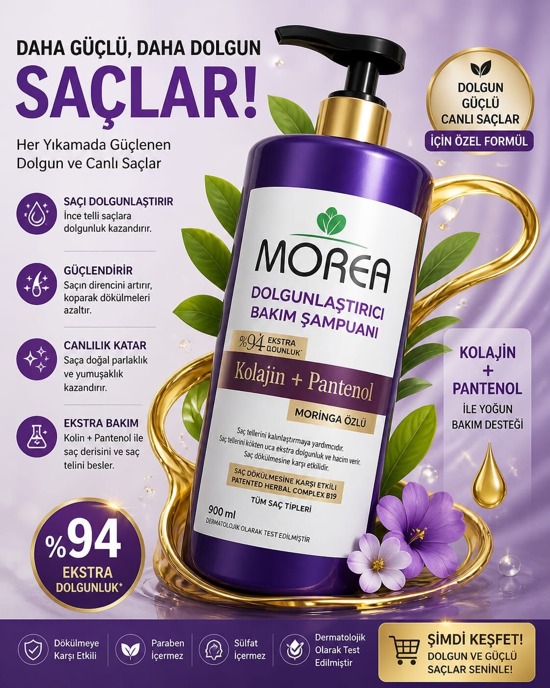 Morea Dolgunlaştırıcı Bakım Şampuanı
